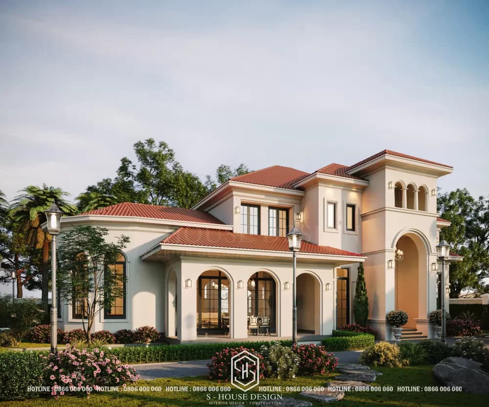 Thiết kế biệt thự Địa Trung Hải nghỉ dưỡng 1400m2 tại Gia Lai