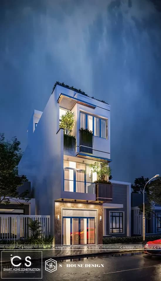 Mẫu thiết kế nhà phố hiện đại (4)