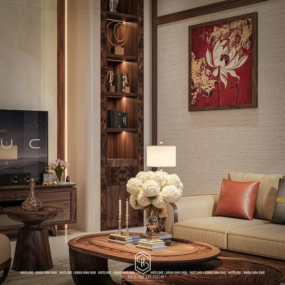 Thiết Kế Nội Thất Gỗ Óc Chó Biệt Thự Vườn Mái Nhật – Zen Villa (5)