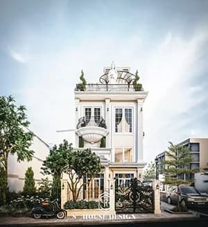 Thiết kế kiến trúc nhà phố tân cổ điển - Cô Linh