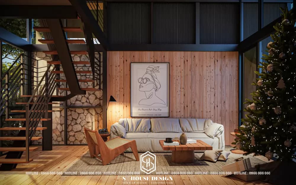 Thiết kế nội thất farmstay phong cách thô mộc (4)