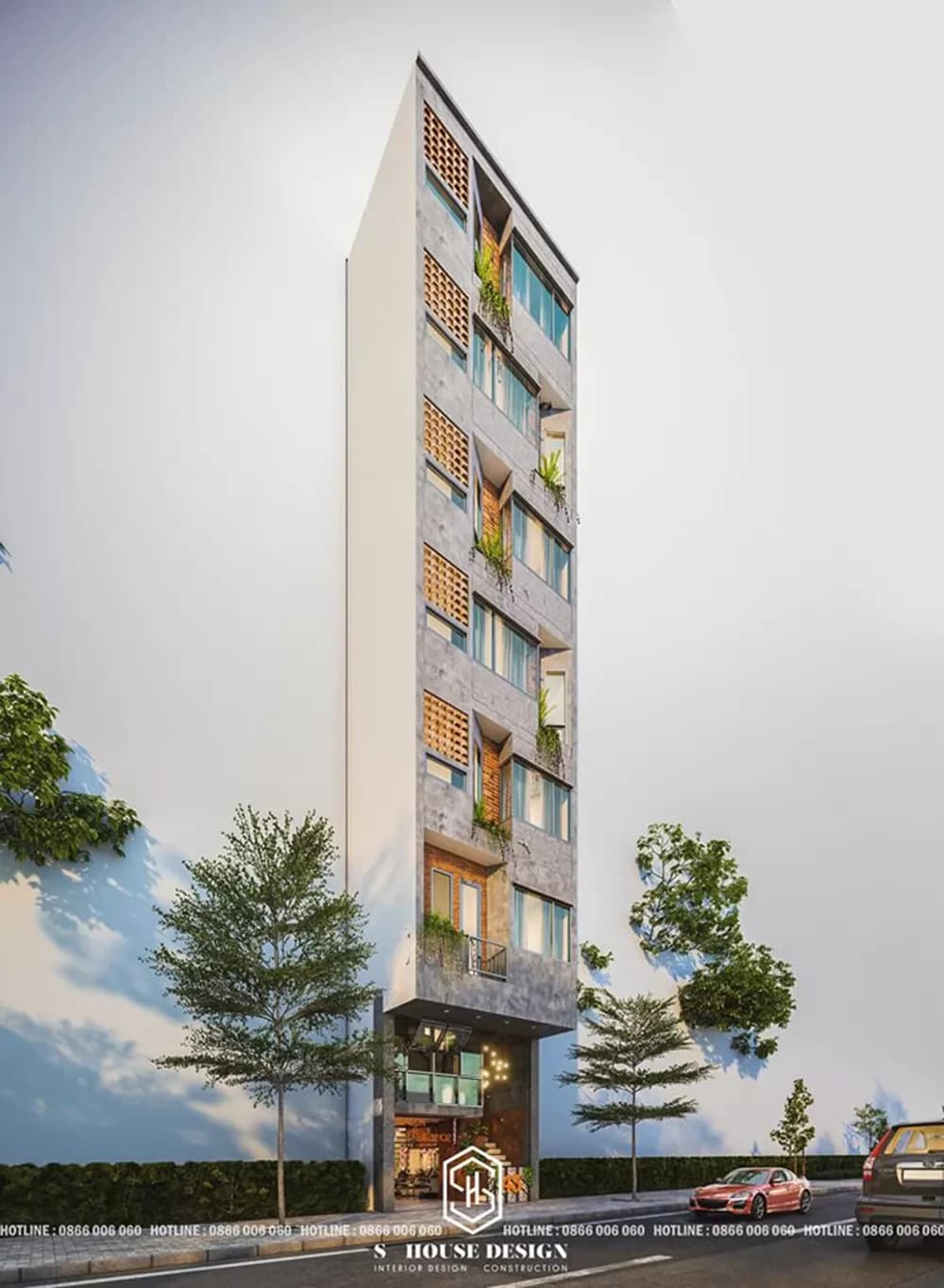 Architectural design of apartments for rent - Anh Thin (3)