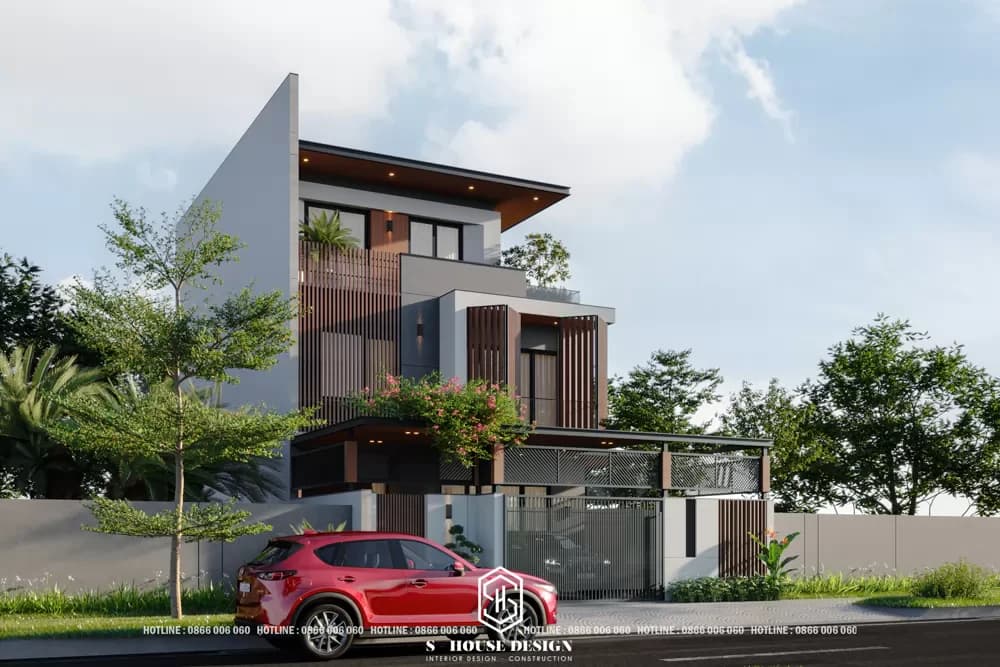 Thiết Kế Kiến Trúc Biệt Thự Phố Anh Tuấn Tại KĐT Mỹ Gia (2)
