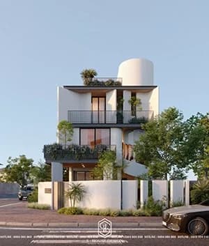 Modern Corner Villa Design in Thu Duc - Ho Chi Minh