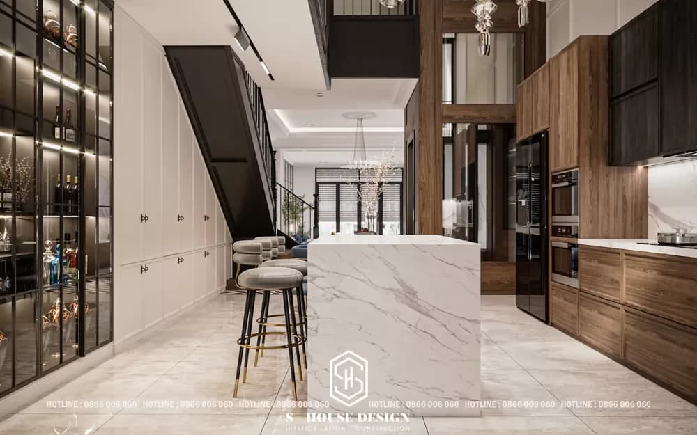 Interior design of 2-front townhouse in Ha Quang urban area (1)