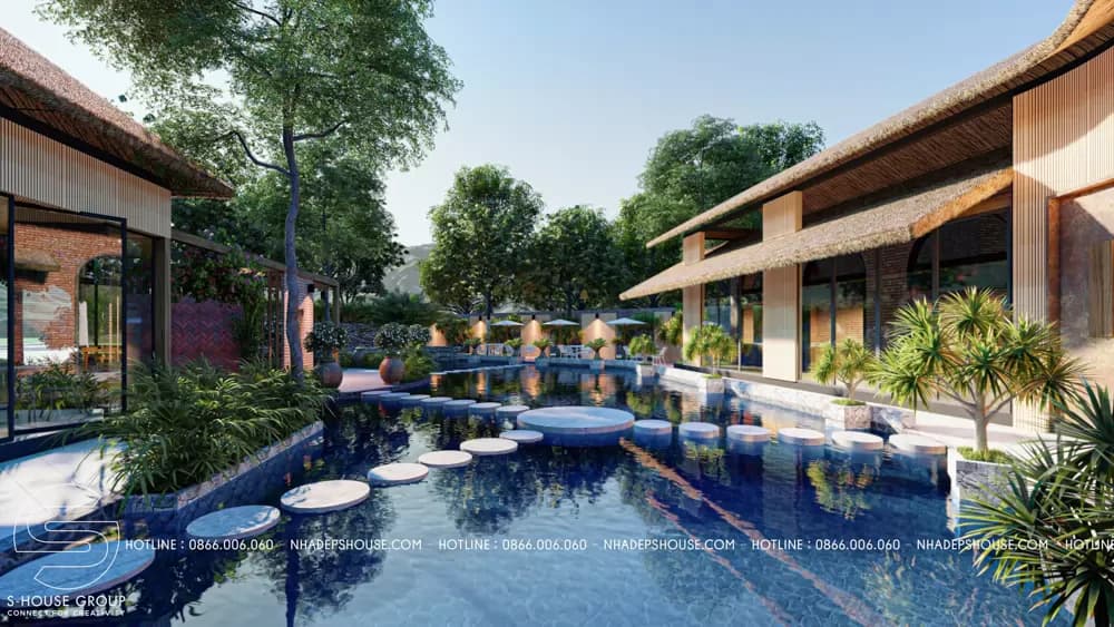 Thiết kế nhà hàng sân vườn độc lạ hút khách (3)
