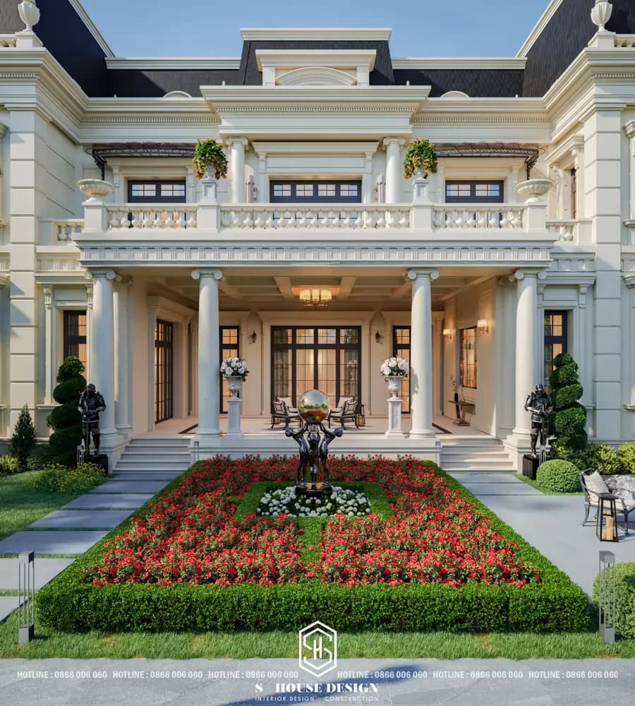 Thiết Kế Kiến Trúc Dinh Thự Tân Cổ Điển An Chateau 3000m2