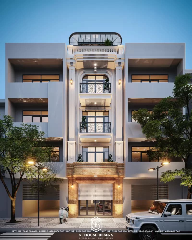 Architectural design of 2-front townhouse in Ha Quang urban area (3)