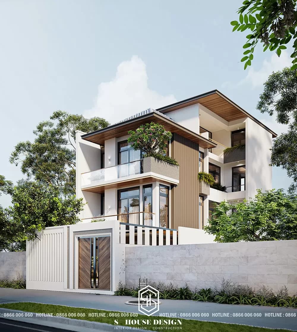 Thiết kế nhà phố mái thái hiện đại (3)