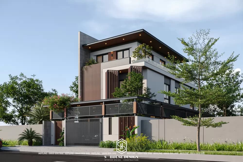 Thiết Kế Kiến Trúc Biệt Thự Phố Anh Tuấn Tại KĐT Mỹ Gia (1)
