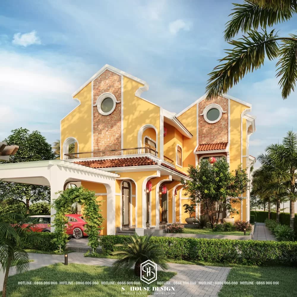 Thiết kế biệt thự phong cách phố cổ Hội An tại Nha Trang (2)