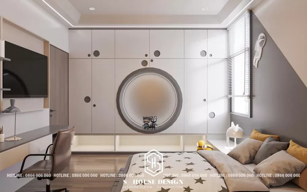 Thiết kế nội thất nhà phố 3 tầng lô góc hiện đại (3)