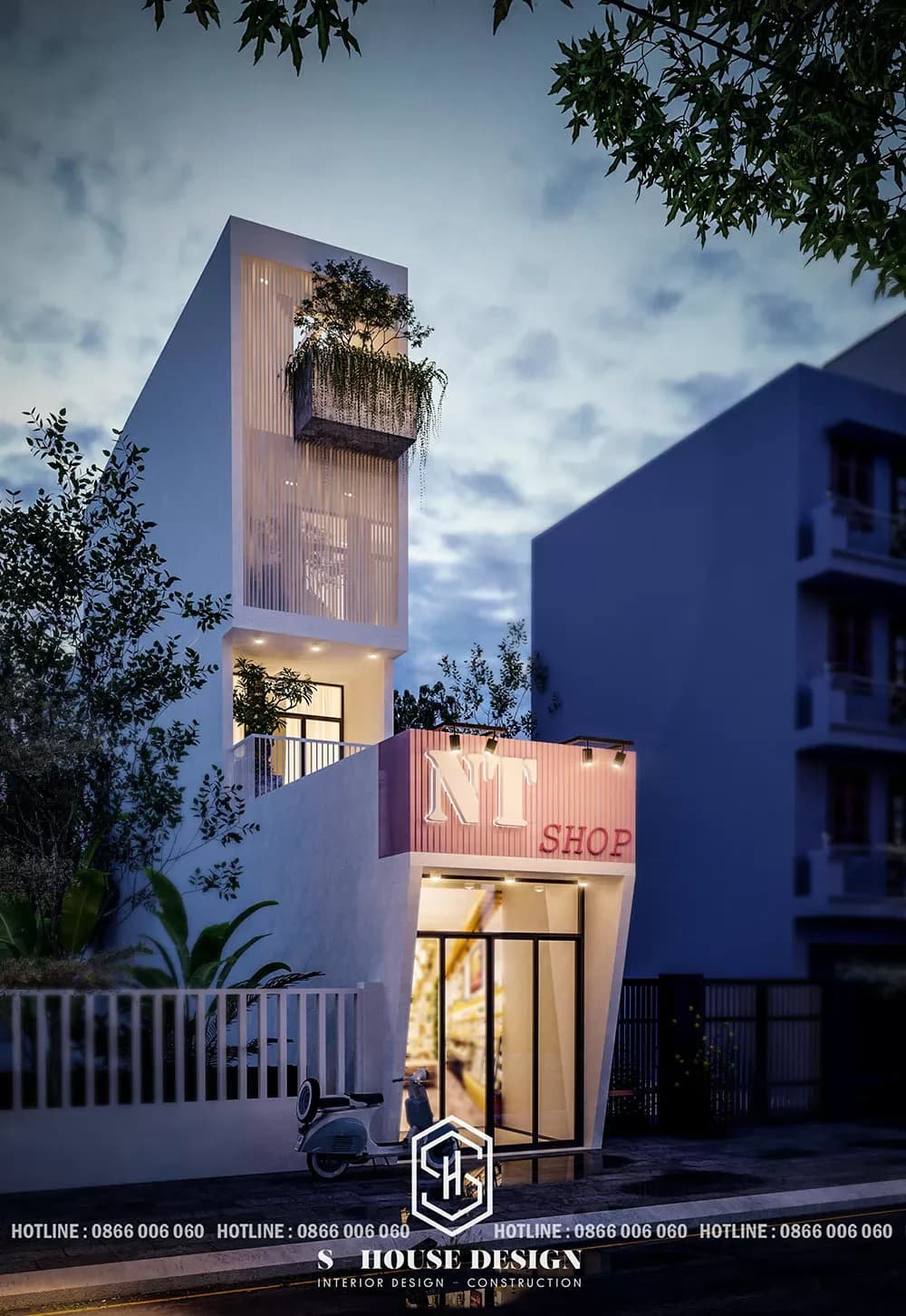 Architectural design of business townhouses (2)