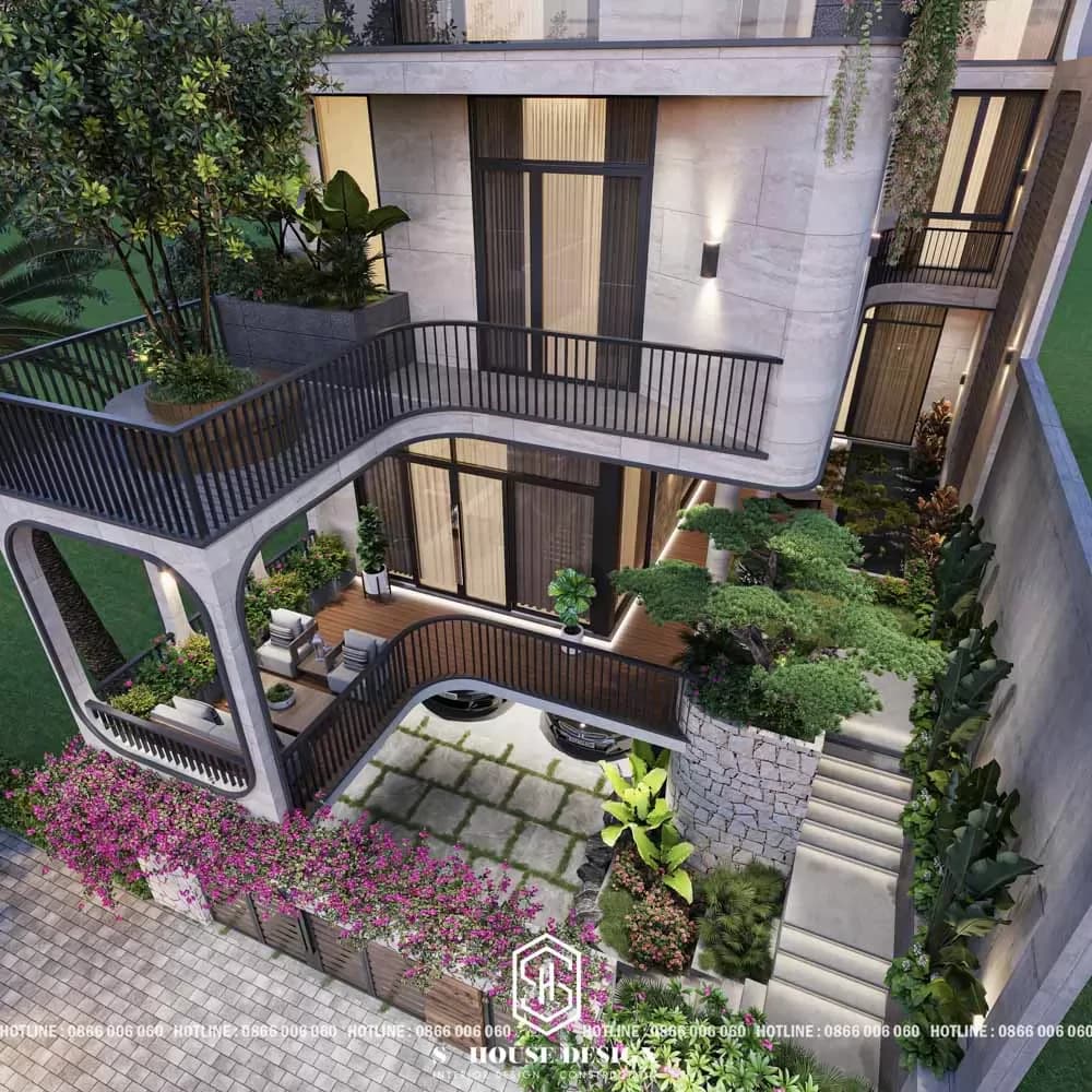 Thiết kế kiến trúc nhà phố anh Tùng - Nha Trang (4)