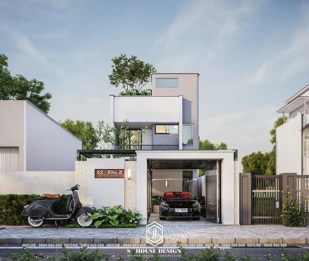 Thiết kế kiến trúc nhà phố chị Kim Anh (3)