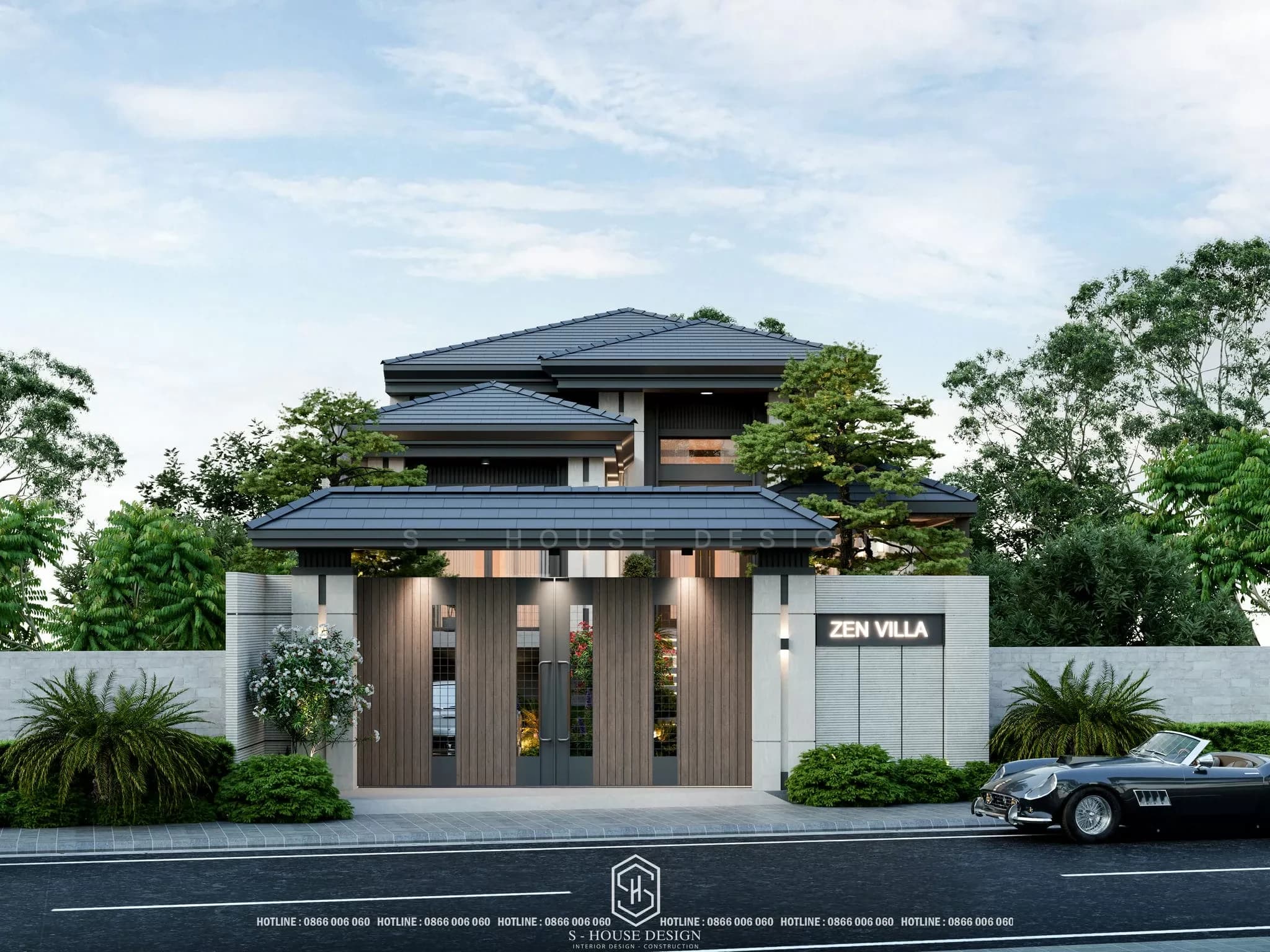 Thiết Kế Biệt Thự Vườn Mái Nhật Hiện Đại – Zen Villa (1)