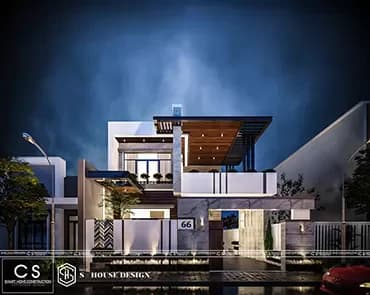 Modern villa design with garage (1)