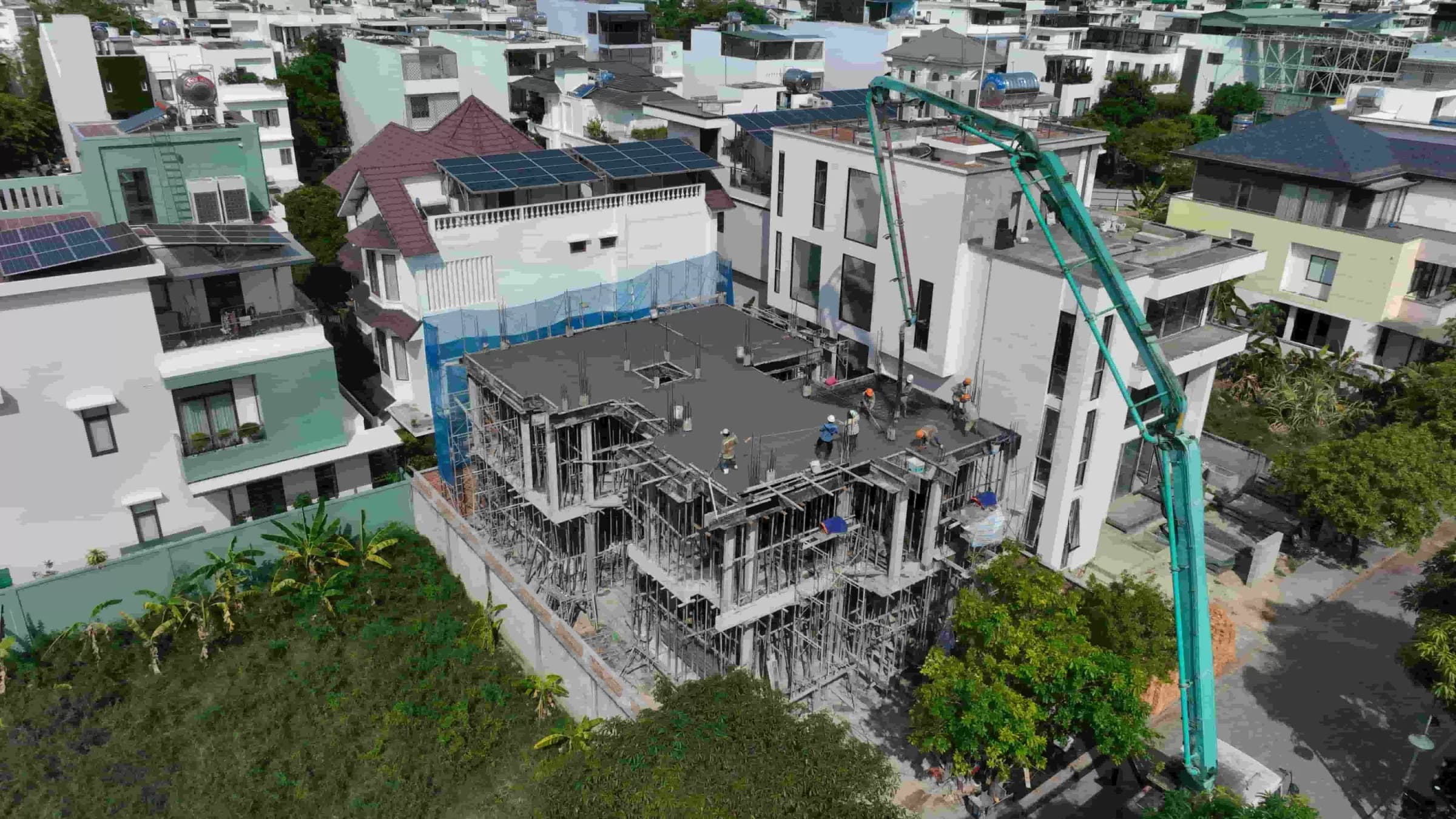 Construction of Modern Villa 16x22m