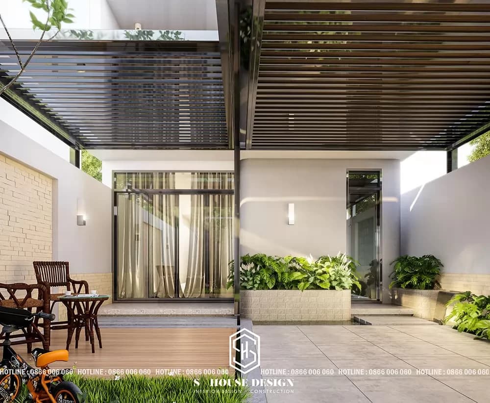 Thiết kế kiến trúc nhà phố chị Kim Anh (2)