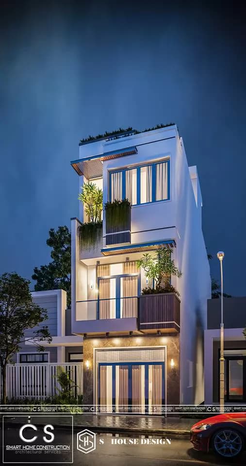 Mẫu thiết kế nhà phố hiện đại (1)