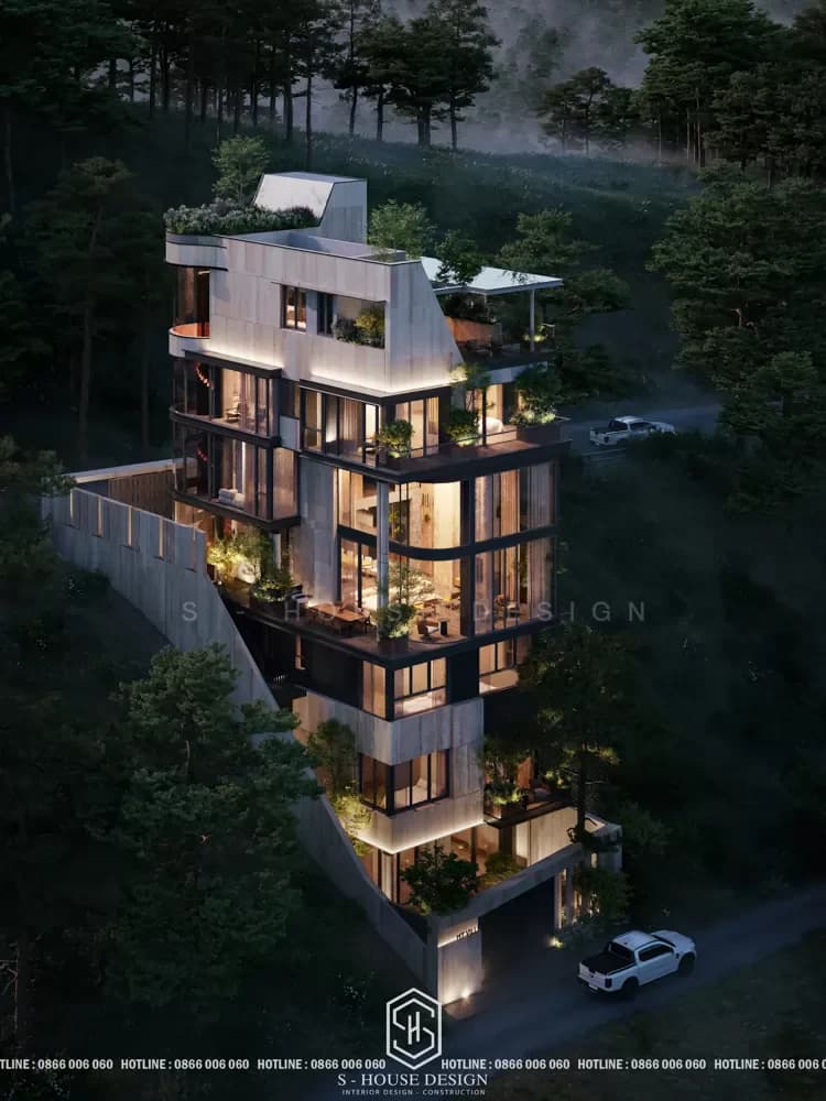 Thiết Kế Nhà Biệt Thự Đà Lạt Kết Hợp Nghỉ Dưỡng (2)