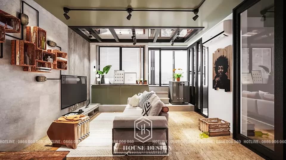 Interior design of apartment with mezzanine (4)