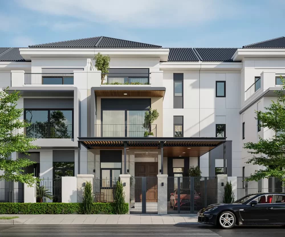 Architectural design of 3-storey Modern Townhouse in Dong Nai (1)