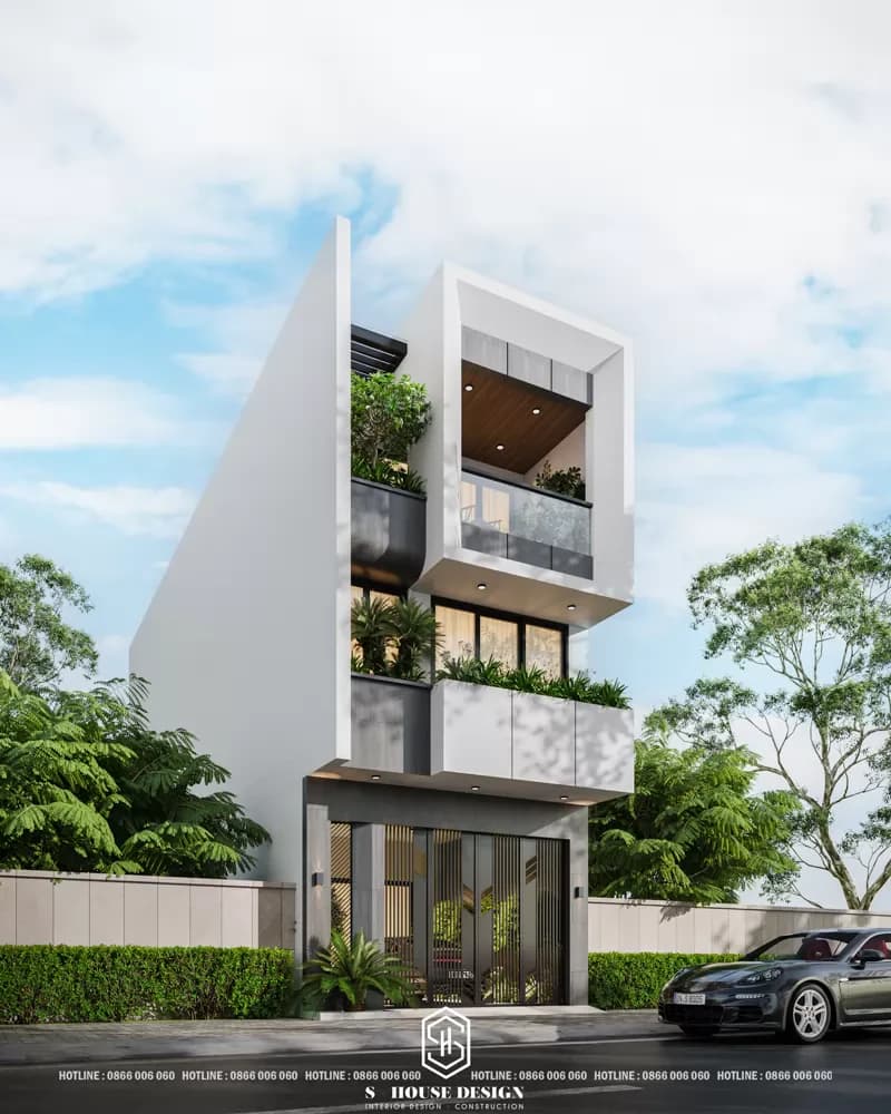 Thiết kế kiến trúc nhà phố cô Đào tại KĐT Hà Quang (1)