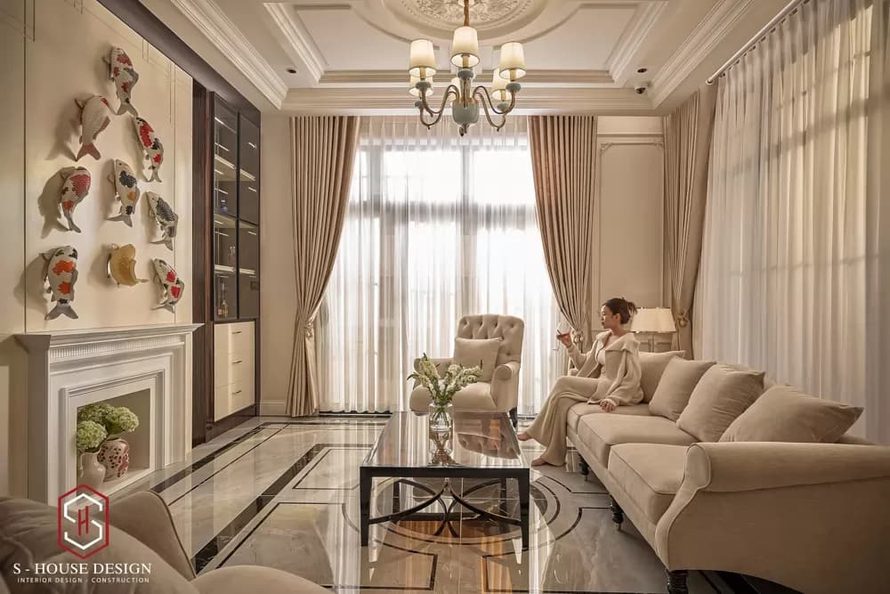 Nội Thất Thực Tế Biệt Thự Tân Cổ Điển Tại Mỹ Gia