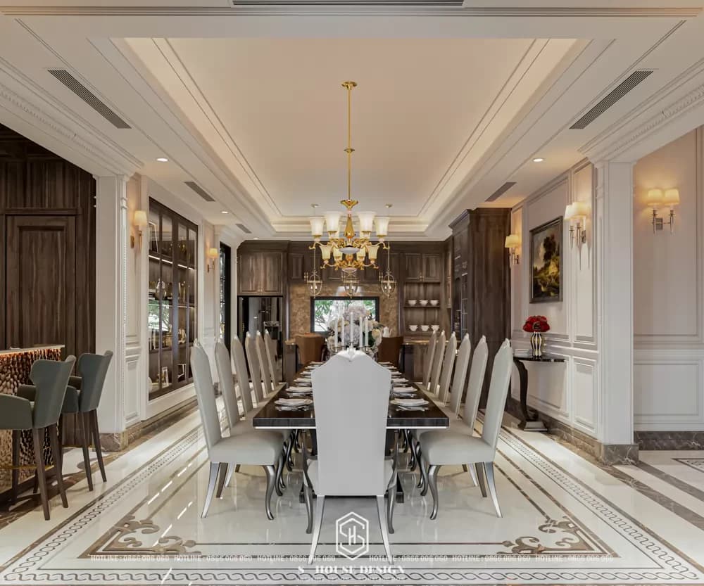 Neoclassical villa interior design