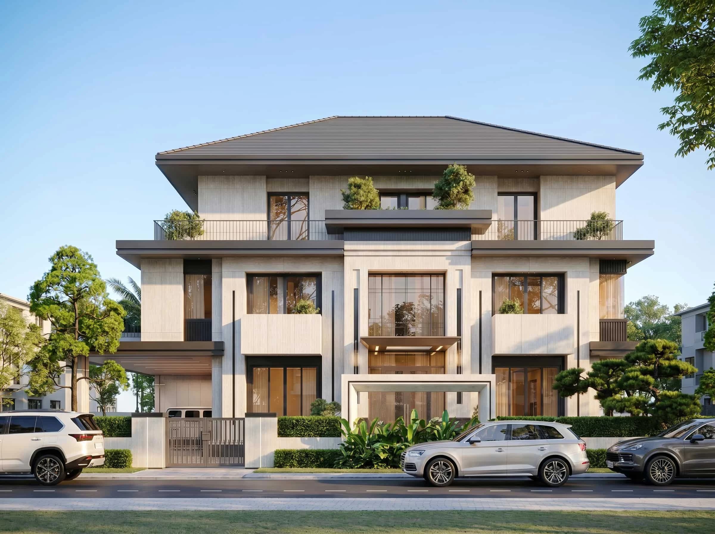 Thiết Kế Biệt Thự The Oasis Bình Dương Phong Cách Hiện Đại