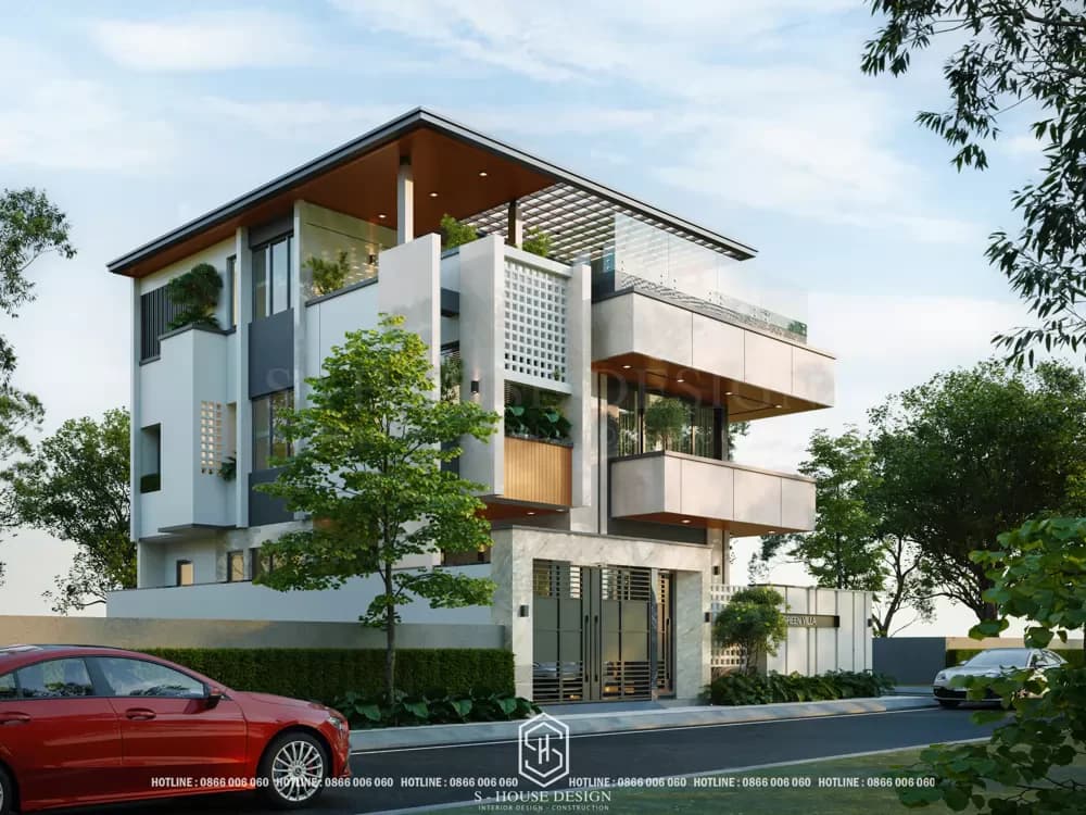 Thiết Kế Biệt Thự Hiện Đại Có Hồ Bơi Sân Thượng (2)