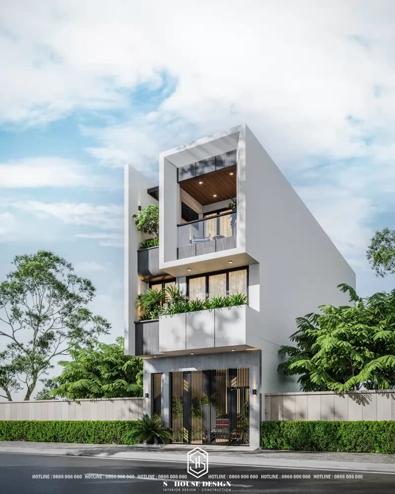 Thiết kế kiến trúc nhà phố cô Đào tại KĐT Hà Quang (3)