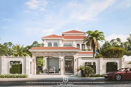 Thiết Kế Kiến Trúc Biệt Thự Địa Trung Hải Anh Dũng