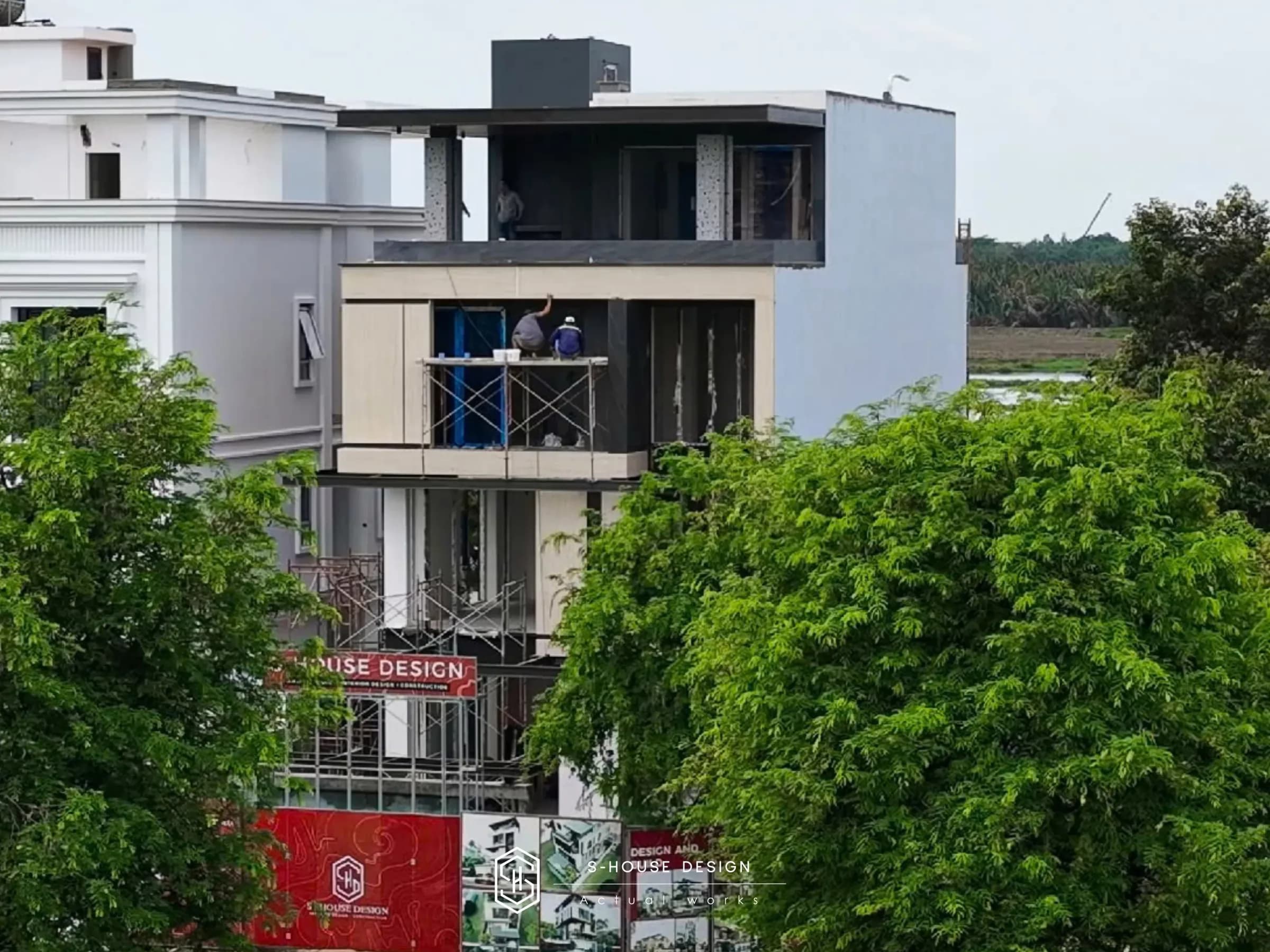 Thi Công Biệt Thự Hiện Đại 4 Tầng 1 Hầm