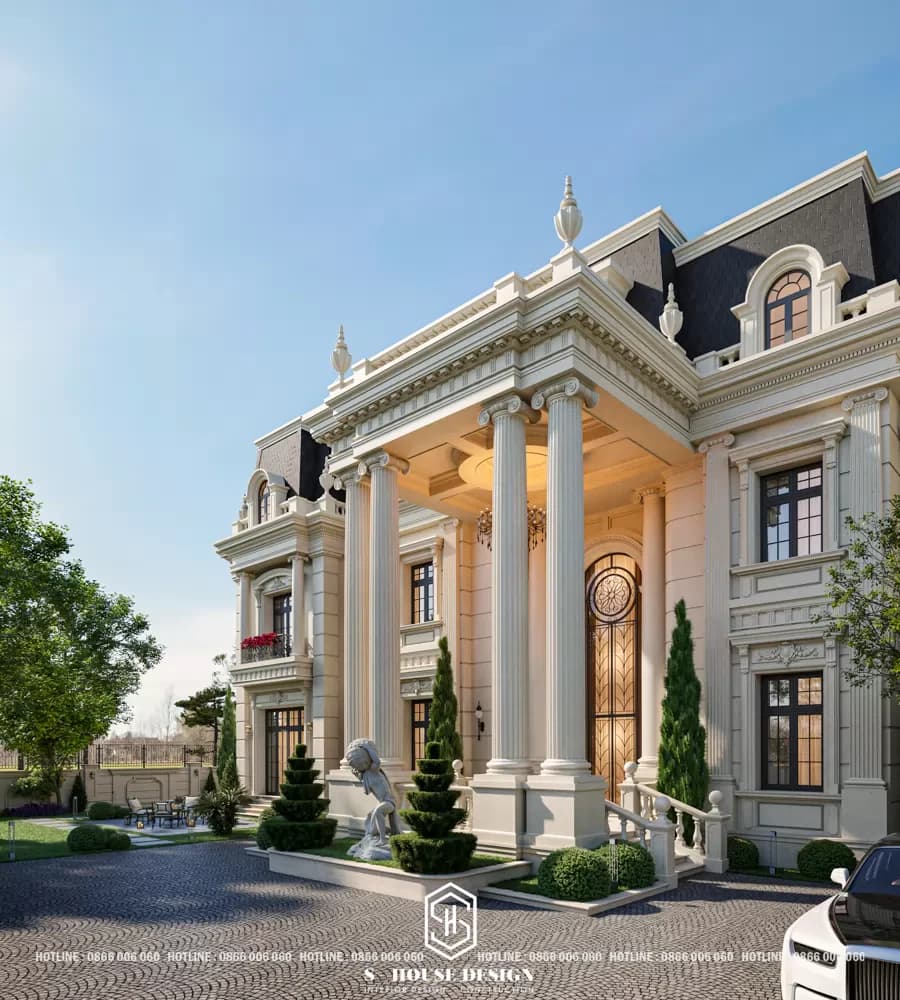 Thiết Kế Kiến Trúc Dinh Thự Tân Cổ Điển An Chateau 3000m2