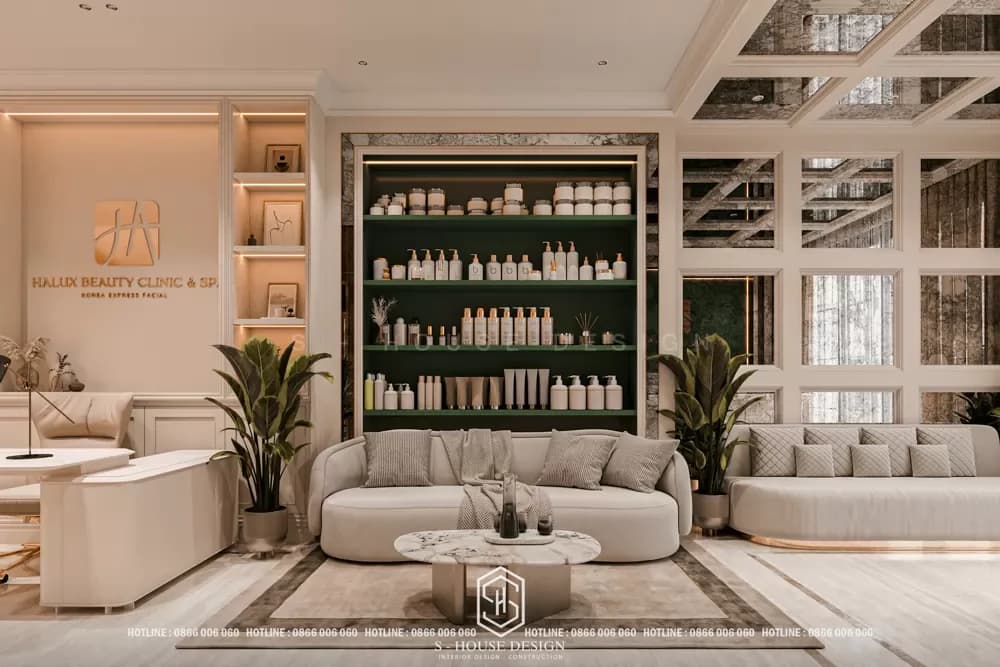Neoclassical Interior Design of Townhouse Combined with Spa Business
