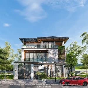 Modern 3-storey townhouse architectural design by Mr. Binh