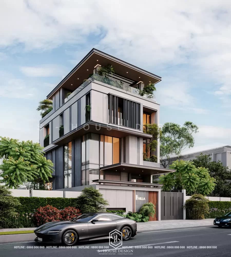 Thiết Kế Biệt Thự Hiện Đại Khu Villa Thủ Thiêm (1)