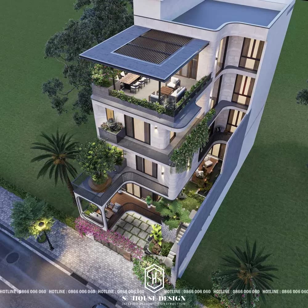 Thiết kế kiến trúc nhà phố anh Tùng - Nha Trang (3)