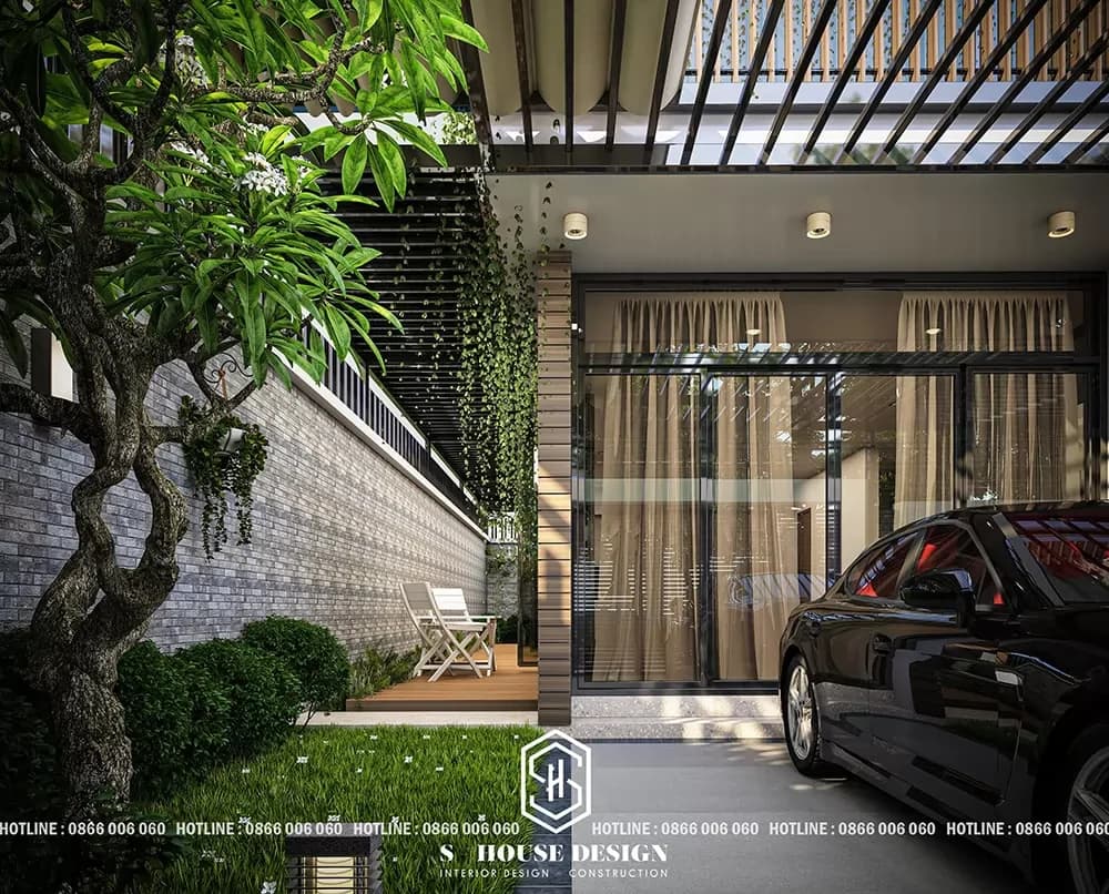 Thiết kế kiến trúc nhà phố cô Hoa (2)