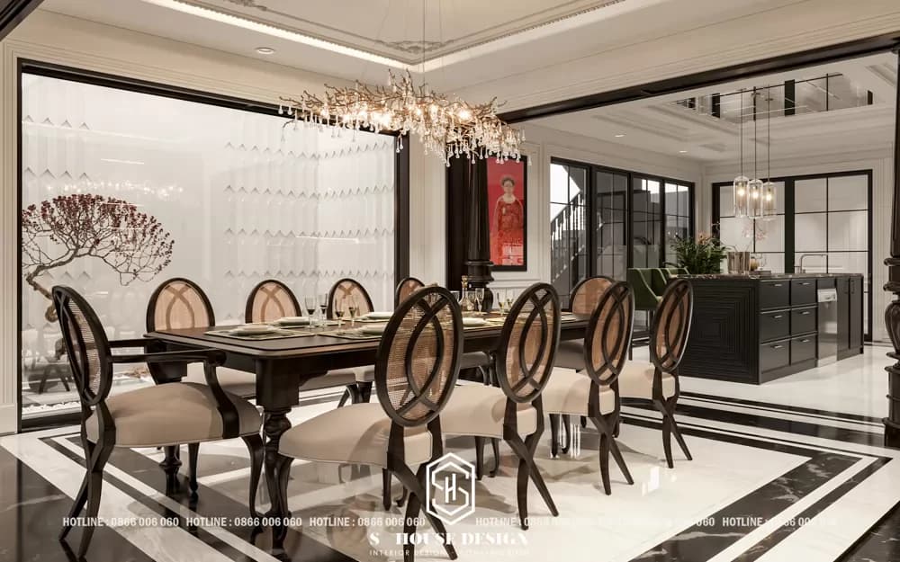 Thiết kế nội thất nhà phố tân cổ điển anh Vũ (4)