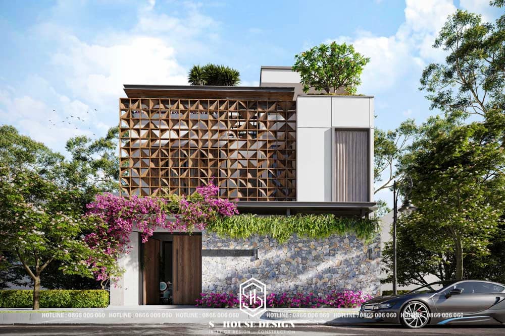 thiết kế nhà phố đẹp 2 tầng