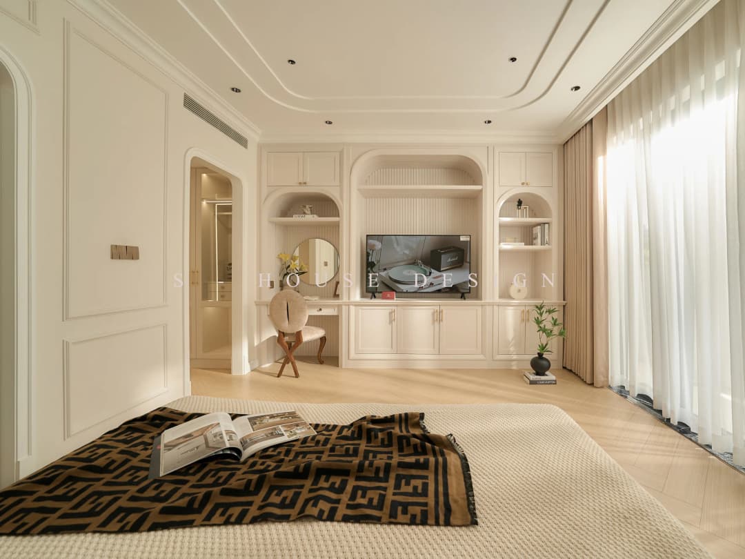 Hoàn thiện nhà phố tân cổ điển 4 tầng tại The Classia Khang Điền
