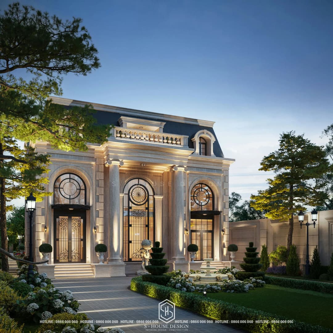 Biệt thự tân cổ điển mái Mansard