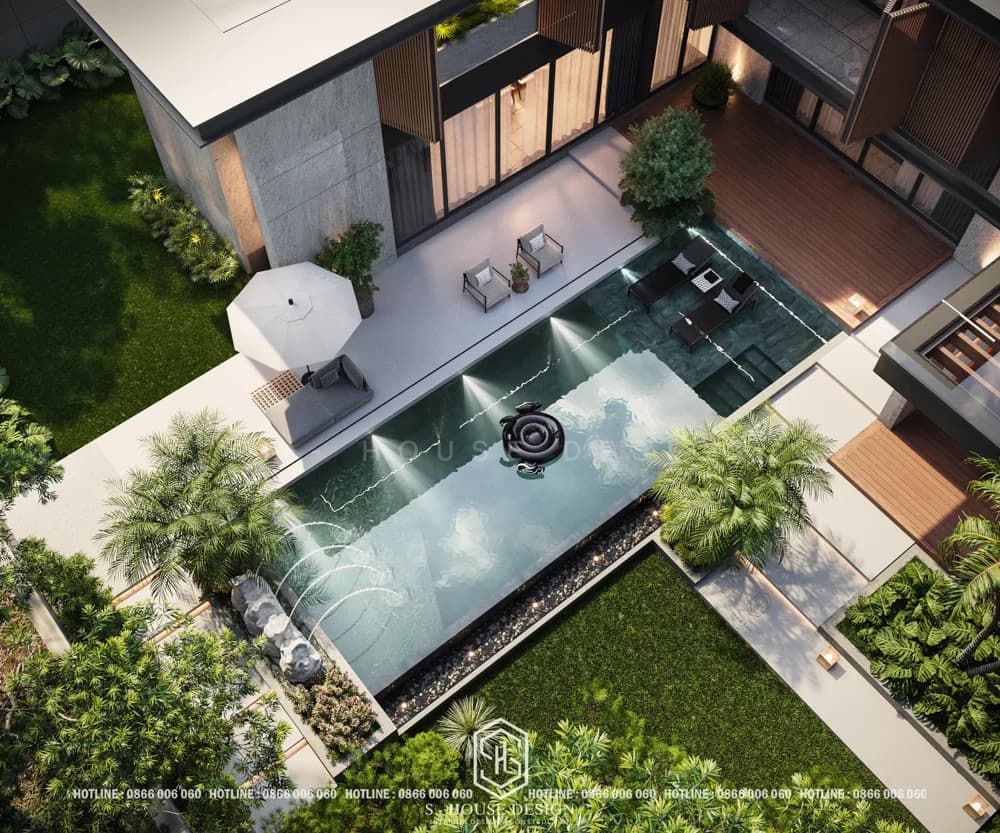 Thiết Kế Biệt Thự Hiện Đại 800m2 nghỉ dưỡng