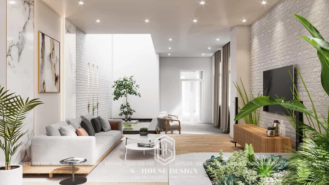 Mẫu thiết kế nhà phố 1 trệt 1 lầu đẹp và hiện đại