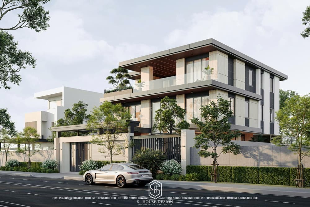 thi công biệt thự hiện đại 16x20m