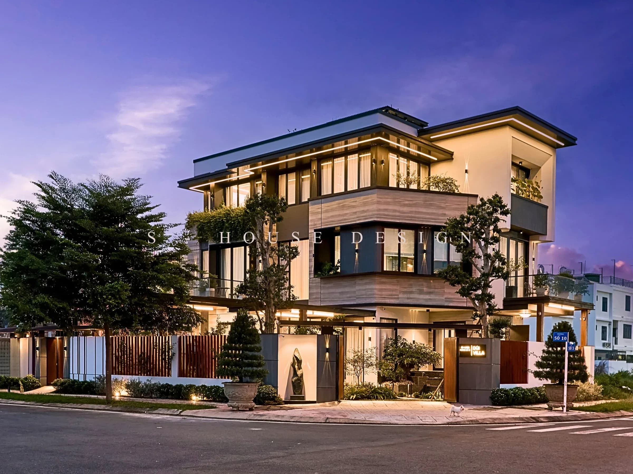 Hoàn thiện biệt thự hiện đại 3 tầng lô góc tại khu dô thị Mỹ Gia Nha Trang