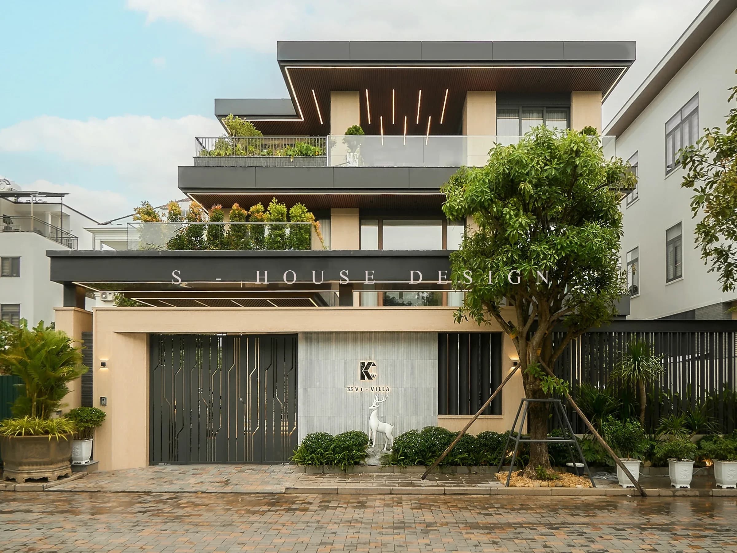 Hoàn thiện biệt thự Hiện đại 3 Tầng tại khu đô thị VCN Vip 1 Nha Trang